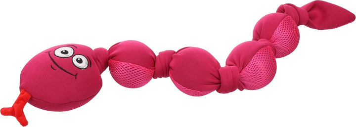 Flamingo Hundespielzeug Snala Schlange Emoji – Rosa – 70 cm | Schwimmfähig, strapazierfähig & unterh