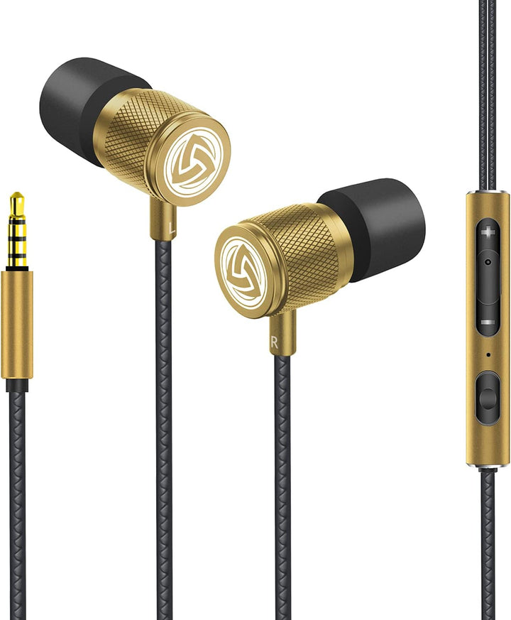 LUDOS Ultra Kopfhörer In Ear Ohrhörer mit Kabel und Mikrofon, Kristallklarer Klang, Ausgewogene Höhe