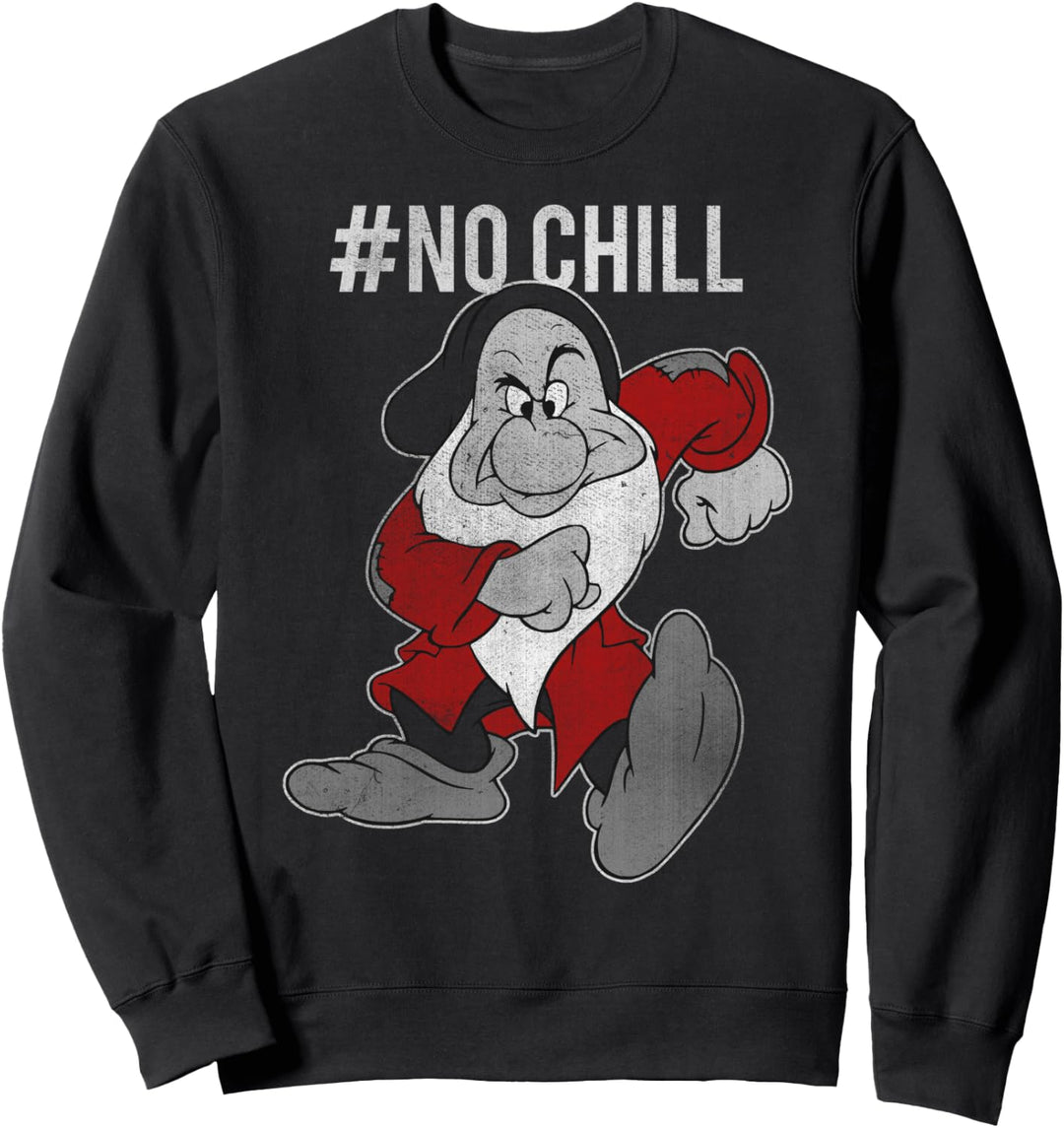 Disney Snow White Grumpy Hashtag No Chill Humor Sweatshirt