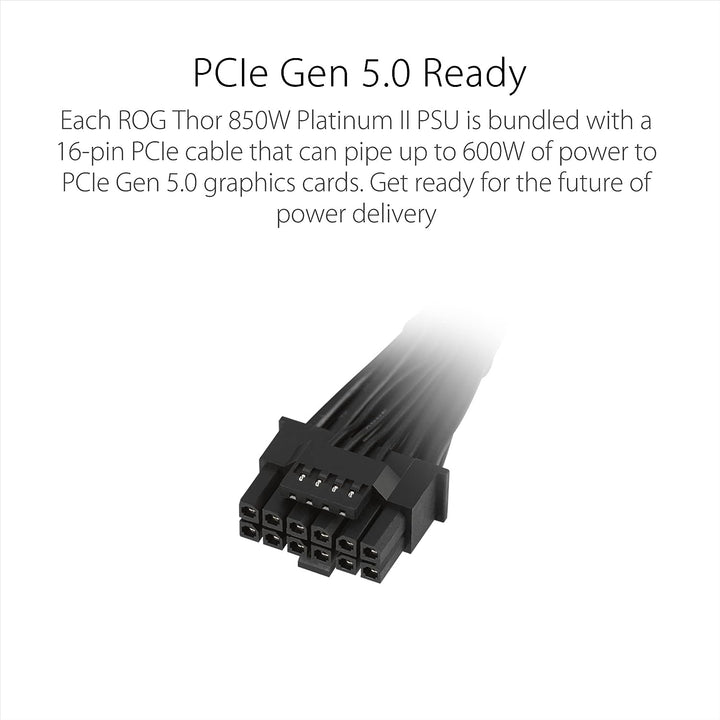ASUS ROG Thor 850W Platinum II Netzteil (Aura Sync RGB Belechtung, OLED Display,135-mm-Axial-Tech-Lü