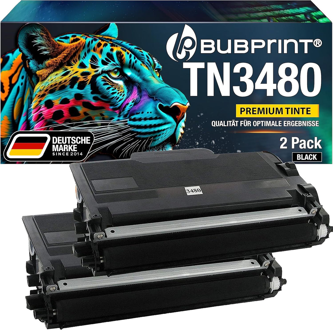 2 Toner kompatibel als Ersatz für Brother TN3480 für HL-L5100DN HL-L5100DNT HL-L5100DNTT MFC-L5750DW