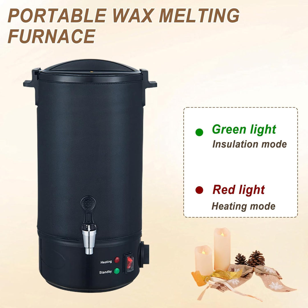 Kamanan 8L Wachsschmelztopf für DIY Kerzenherstellung Set,Elektrischer Wachsschmelzer 30–110°C Einst