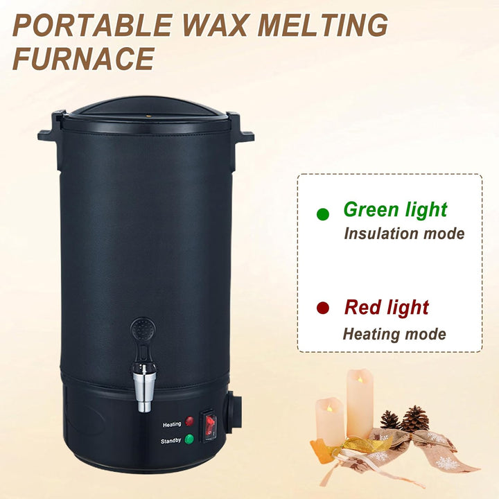 Kamanan 8L Wachsschmelztopf für DIY Kerzenherstellung Set,Elektrischer Wachsschmelzer 30–110°C Einst