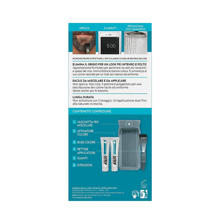 Just For Men Bart und Schnurrbart Permanente Farbe mit hellbraunem Pinsel M25 2 x 14 ml braun 14 g (