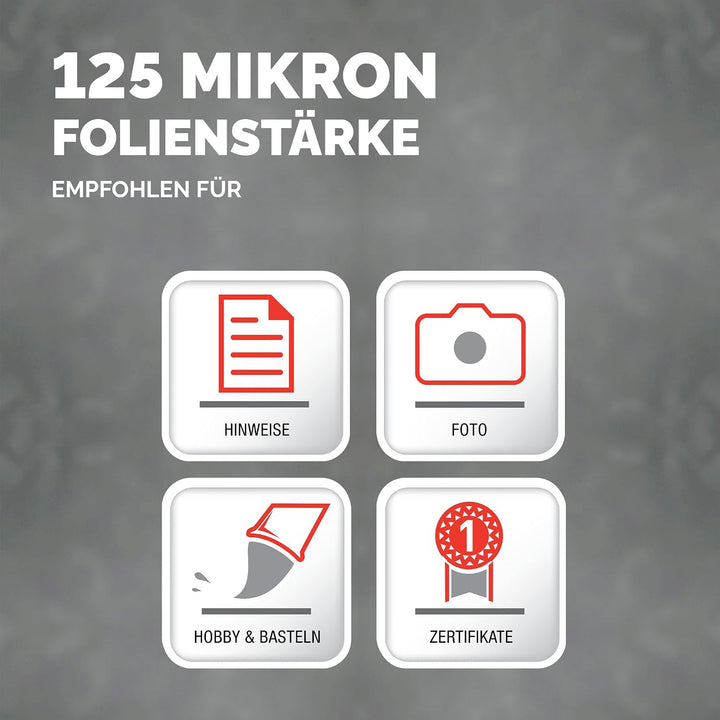 Fellowes matte Laminierfolien A4, entspiegelt, 125 Mikron (2 x 125mic), 100 Stück