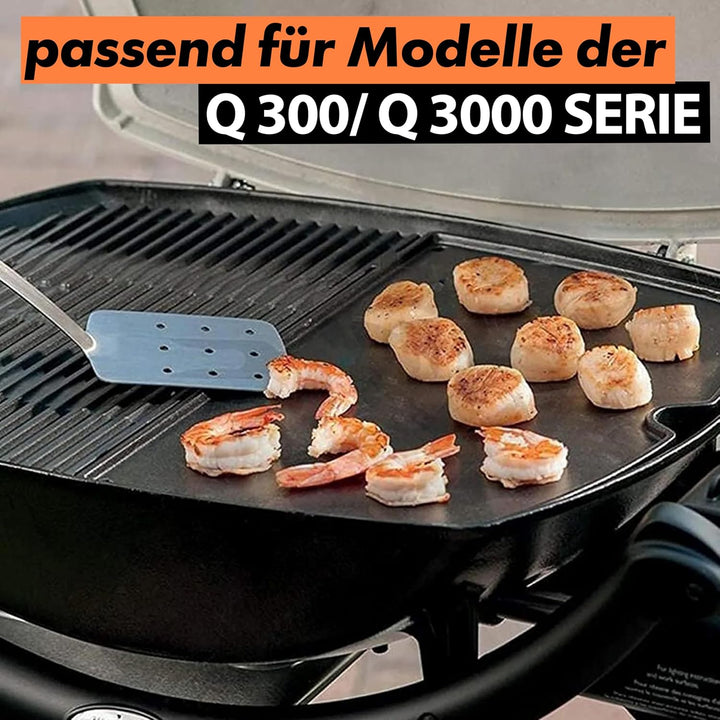 Plancha Q300 Q3000 Serie - Grillplatte Gusseisen Weber Q300 Q3000 - Weber Plancha 6506 - Herstellerq