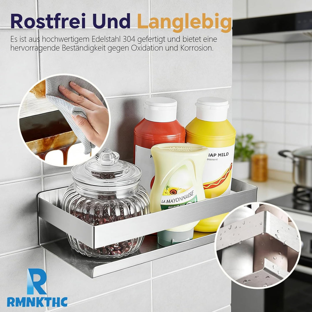 Duschablage ohne Bohren 23 x 9 x 7,5 cm – Selbstklebender Duschkorb, rostfreies Badezimmerregal, pla