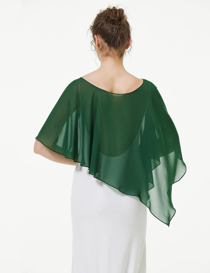 BEAUTELICATE Damen Chiffon Schal Stola Eleganten Cape Umhang für Braut Sommer Hochzeits Festliche Ab
