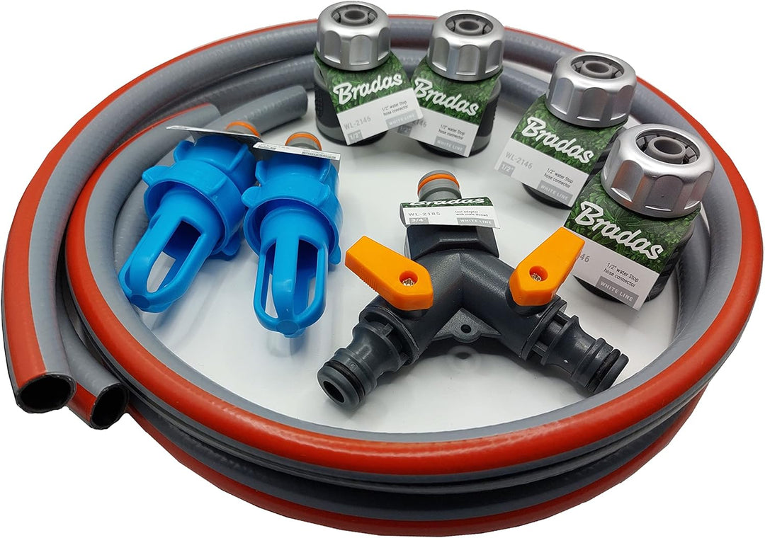Wasserbett Dual Füllset Abpumpset 2x Füll- und Entleerungsstutzen Adapter Für alle Wassermatratzen g