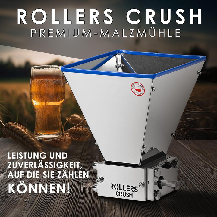 Walzenmühle für Malz - Getreidemühle, Malzmühle, Schrotmühle, Malt Mill, Haferquetsche - Bierbrauen