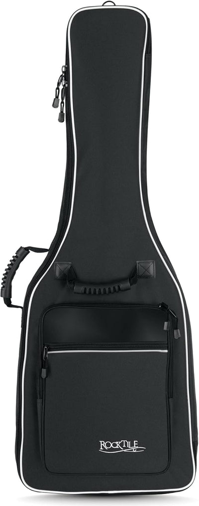ROCKTILE 1/2 Klassik-Gitarrentasche (gepolsterter Gigbag, Rucksackgarnitur, 2 Aussentaschen) schwarz