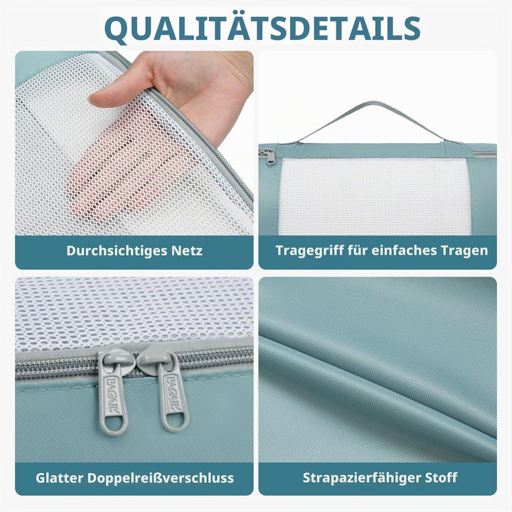 BAGAIL 8er-Set Packwürfel in verschiedenen Grössen Packorganizer für Reisezubehör Handgepäck Koffer