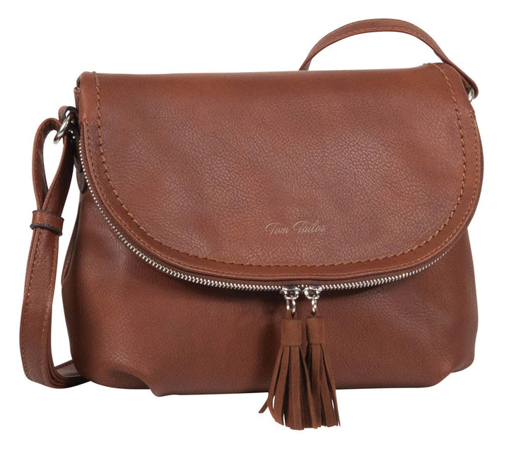 TOM TAILOR bags Lari Damen Umhängetasche Crossbody Bag 26,5 x 5 x 21 Cognac, 26,5 x 5 x 21 Cognac