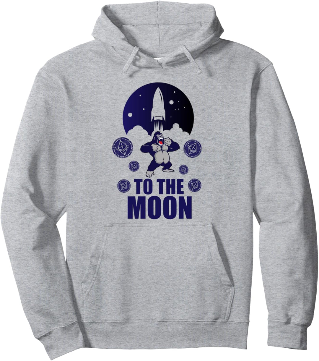 Ape to the Moon Shirt, Ape Crypto Coin Rocket NFT lover Pullover Hoodie