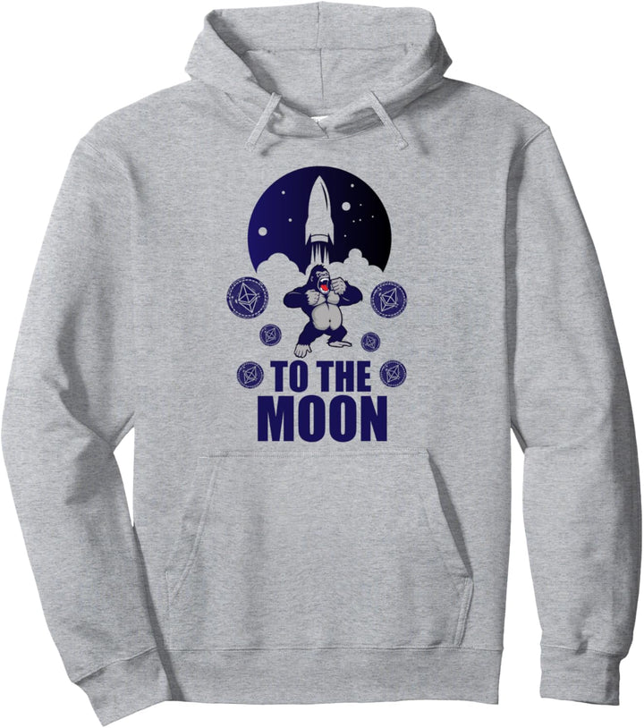 Ape to the Moon Shirt, Ape Crypto Coin Rocket NFT lover Pullover Hoodie