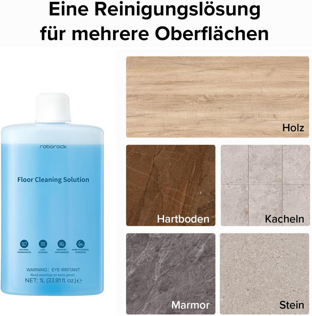 roborock 1L Original Reinigungsmittel für roboorck S/Qrevo/Q-Serie Saugroboter und Dyad/Flexi-Serie