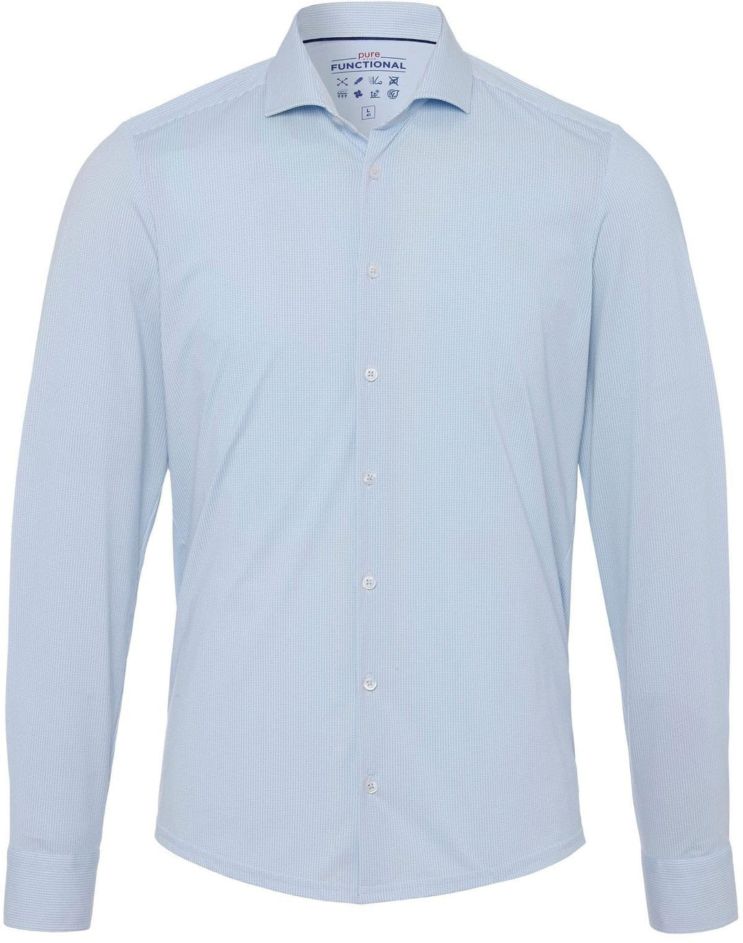Hatico Pure- Functional Hemd Langarm, blau(unihellblau (100)), Gr. 40