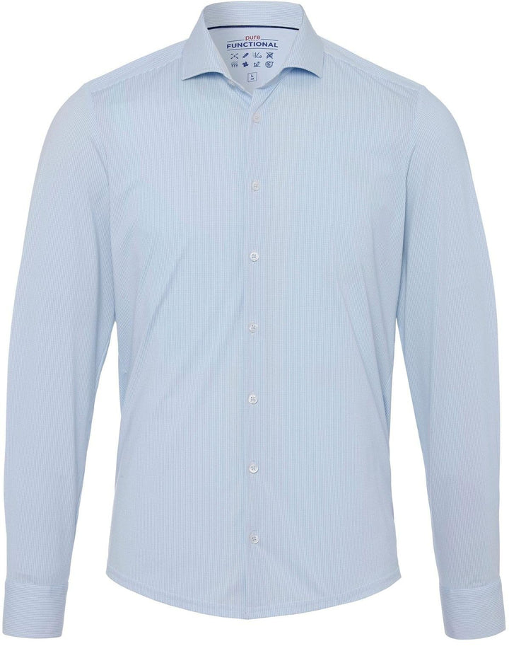 Hatico Pure- Functional Hemd Langarm, blau(unihellblau (100)), Gr. 40