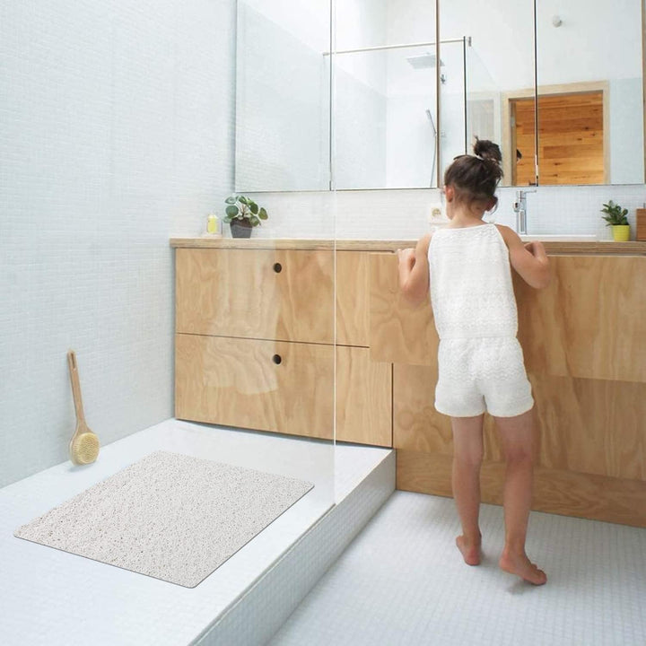 Duschmatte rutschfest,80 x 80 cm Weich Komfort Badewannenmatte mit Ablauflöchern,Anti-Schimmel,Schne