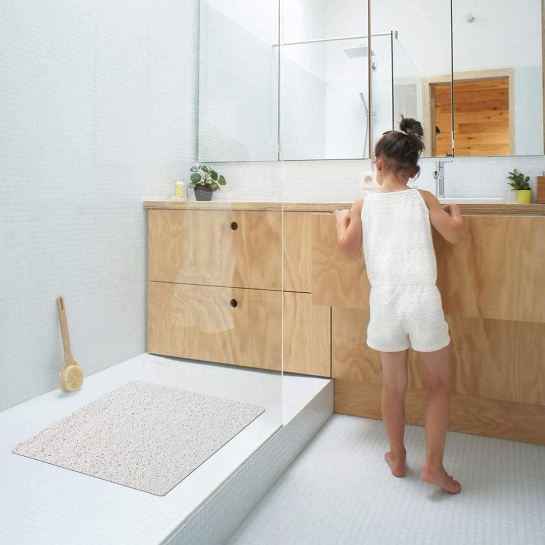 Walant Duschmatte rutschfest Waschbar,PVC Luffa Badematte,Schnell trocknend,Anti-Rutsch, Hervorragen