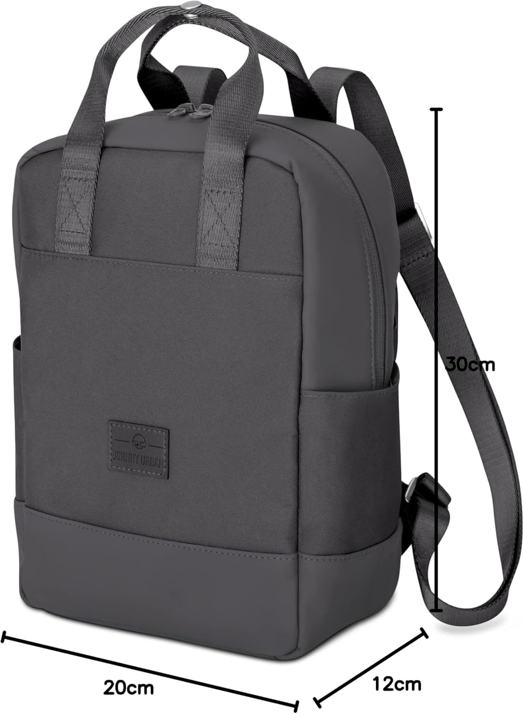 Johnny Urban Rucksack Damen Klein Grau - Jona Small - Stylischer Kleiner Mini Cityrucksack mit Table