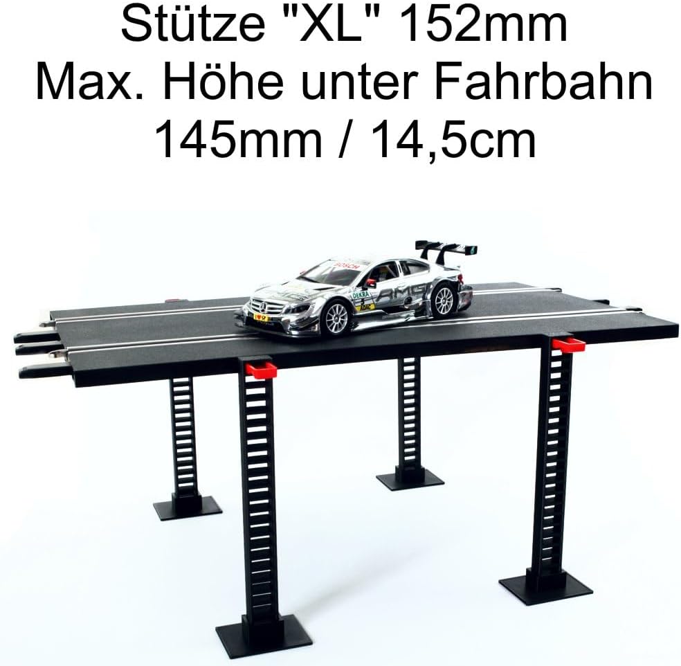 Overdrive-Racing Stützen für Carrera Digital 124/132 / EVO - Schwarz - Kurven Geraden Brücken Überfa