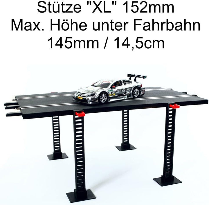 Overdrive-Racing Stützen für Carrera Digital 124/132 / EVO - Schwarz - Kurven Geraden Brücken Überfa