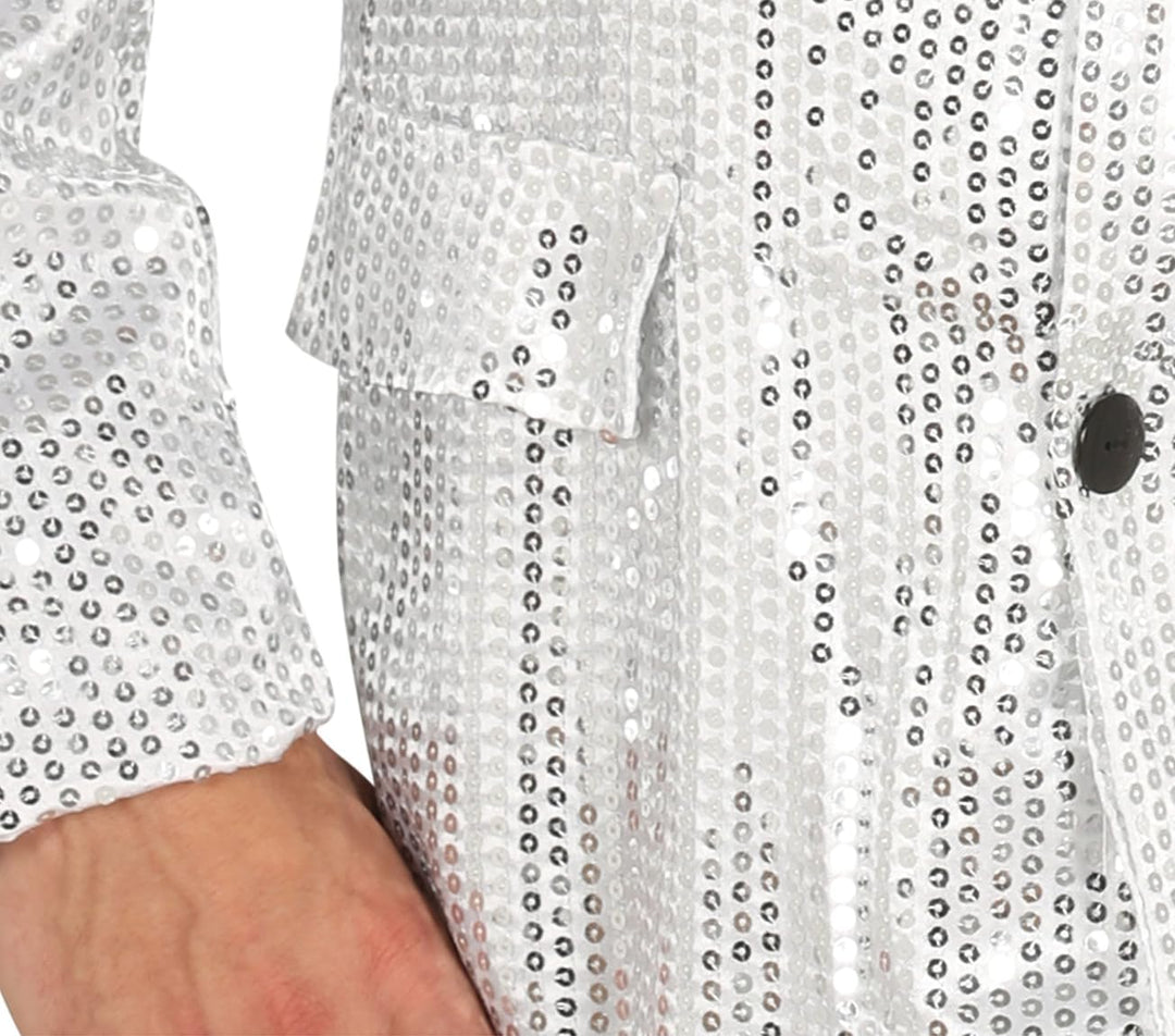 FIESTAS GUIRCA, S.L. Pailletten Blazer Silber M