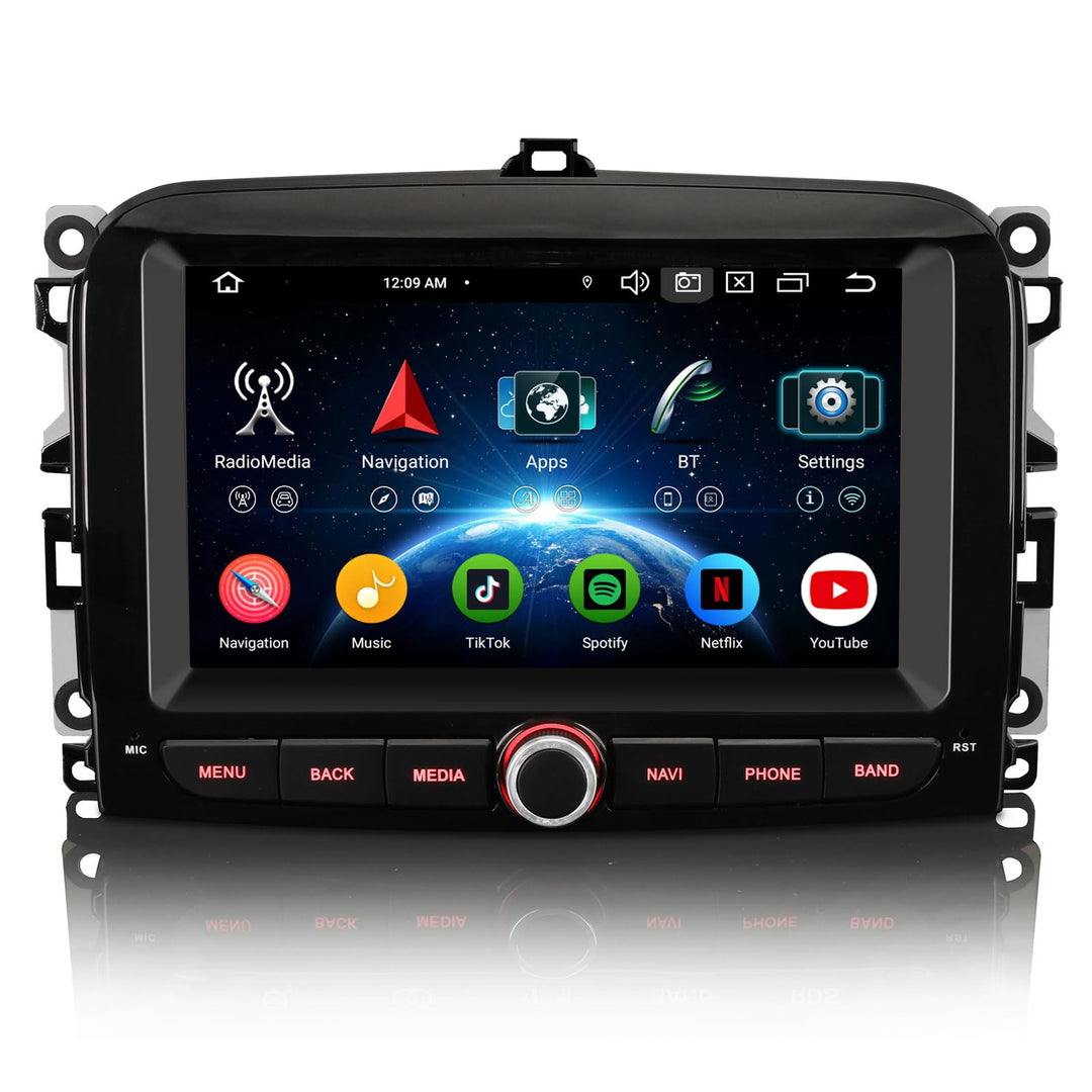 Erisin 8-Kern 4GB RAM+64GB ROM Android 16 GPS Autoradio Bluetooth mit Navigation für Fiat 500L 2012-