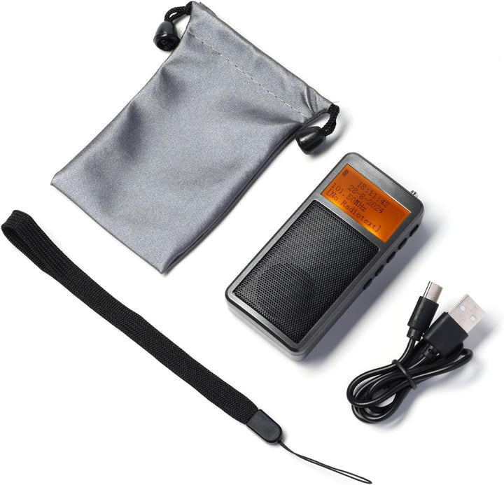 Raddy RF205 Tragbares FM Radio, Taschen-Mini-Radio mit BT 5,3 Verbindung, FM-zu-BT-Signalausgang, MP