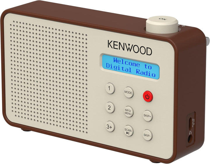 Kenwood CR-M25DAB-T - Tragbares DAB+ Radio mit Bluetooth, Automatic Safety Alert (ASA), Li-Ion Akku