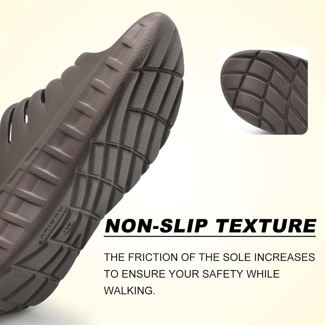 KuaiLu Recovery Sandalen Herren Bequeme Plantarfasziitis Schlappen Orthopädische Offene Zehen Männer