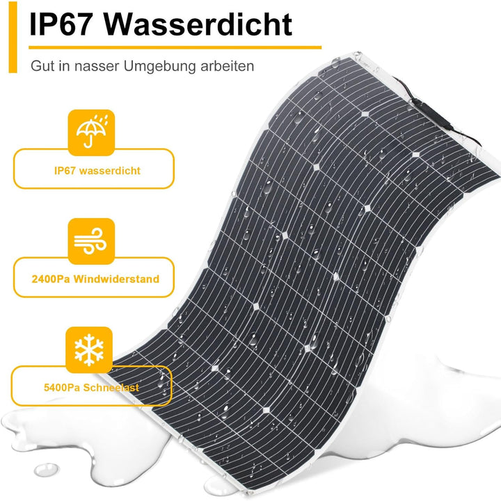 100W Solarmodul Flexibles Solarpanel Ideal für Inselanlagen Outdoor Aktivitäten 1pcs X 100W, 1pcs X
