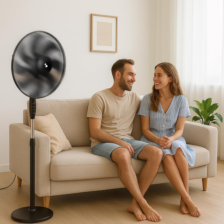 BEPER P206VEN120 Standventilator mit 7 Flügeln, 40 cm, Oszillationsfunktion, 3 Geschwindigkeitsstufe