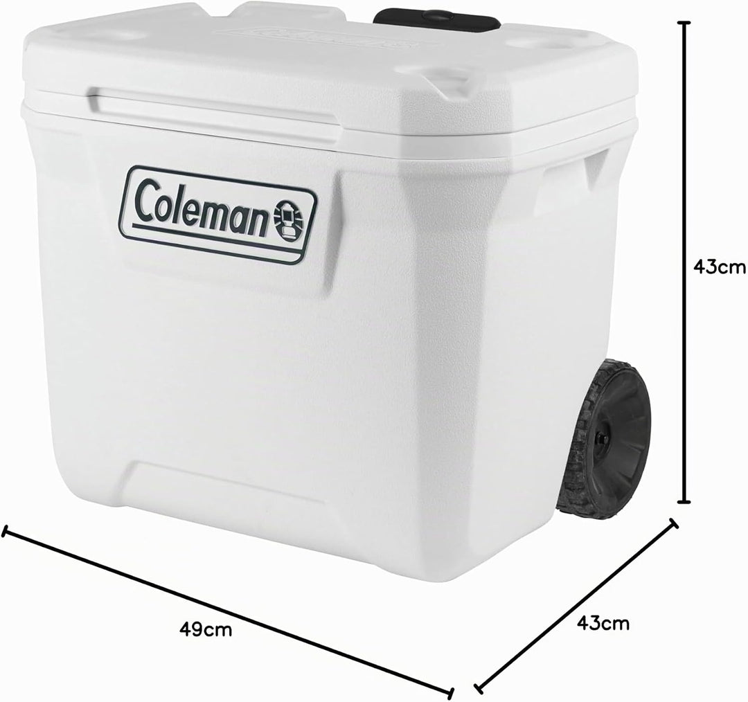 Coleman Marine Xtreme 50QT Kühlbox mit Rollen, 47 l, Hochleistungs-Eisbox, vollständige Isolierung a