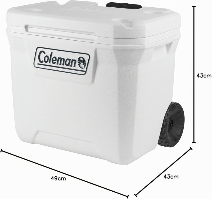 Coleman Marine Xtreme 50QT Kühlbox mit Rollen, 47 l, Hochleistungs-Eisbox, vollständige Isolierung a