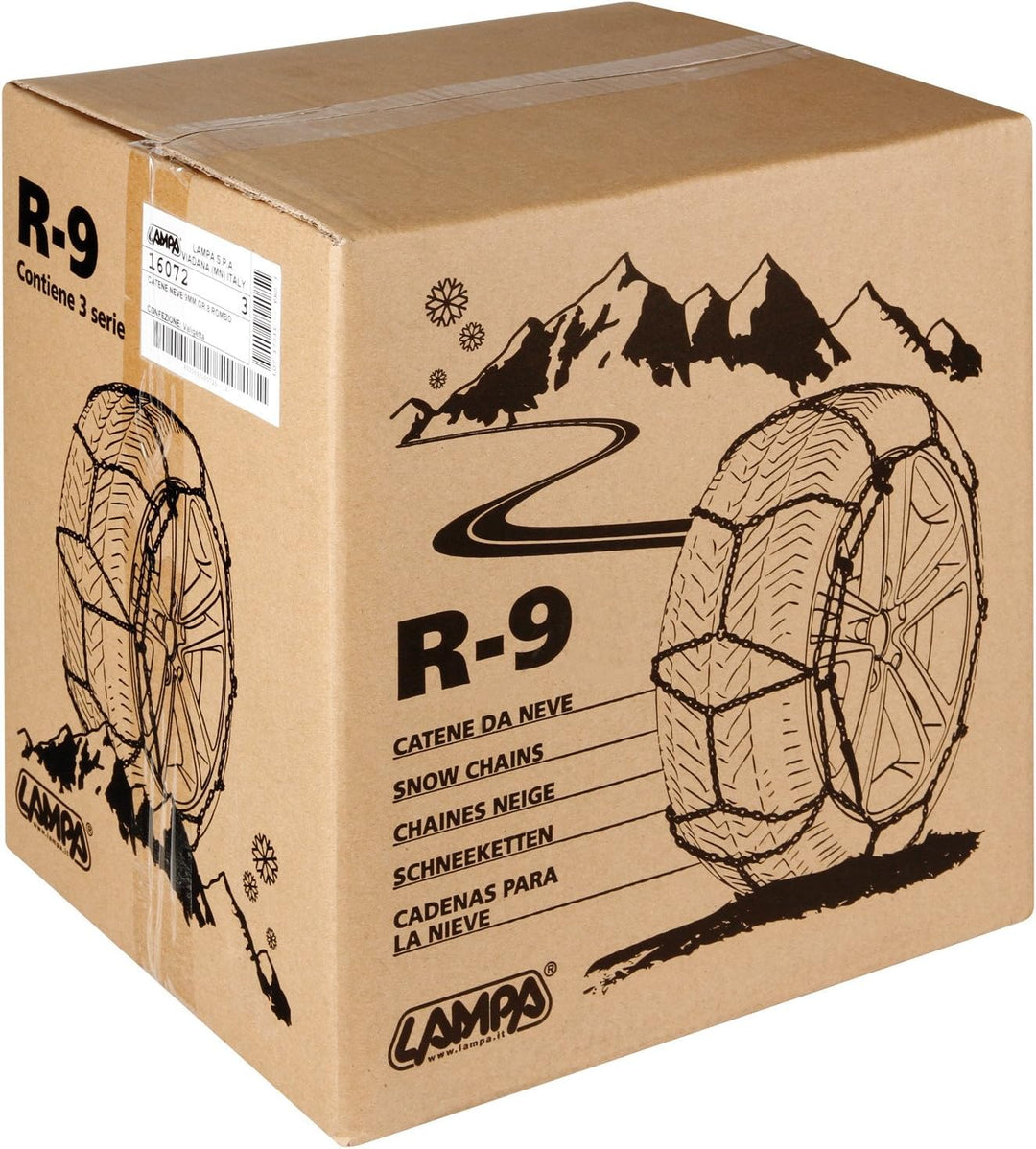 Lampa 16068 Schneeketten 9 mm, 2 Stück