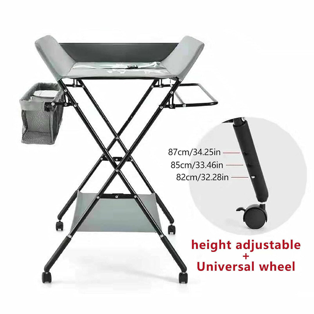 Baby Changing Unit Table Folding Nursery Changing Station Bath Mat with Storage Mit Badewanne,mit Ro