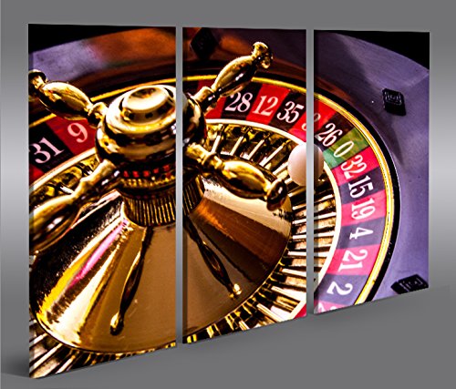 islandburner Bild Bilder auf Leinwand Roulette V2 Casino Spielhalle 3p XXL Poster Leinwandbild Wandb