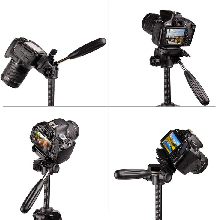 MOJOGEAR 140cm Video Stativ met Premium Smartphone-Halterung - Aluminium Camera DSLR Handy Travel Dr