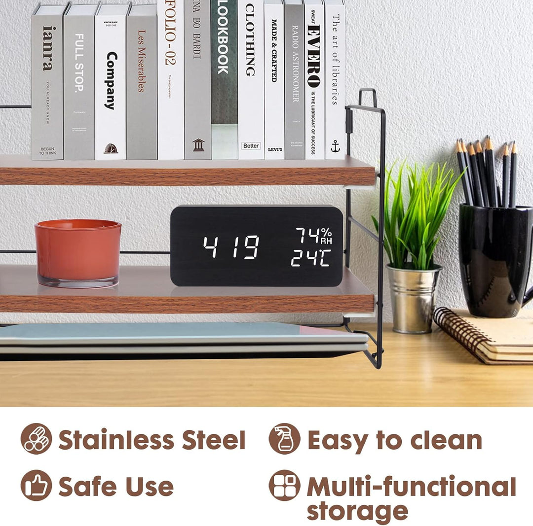 powerking Schreibtisch Regal Organizer, 2-Tier Desktop Regale, justierbare Bücherregal Speicher Rack