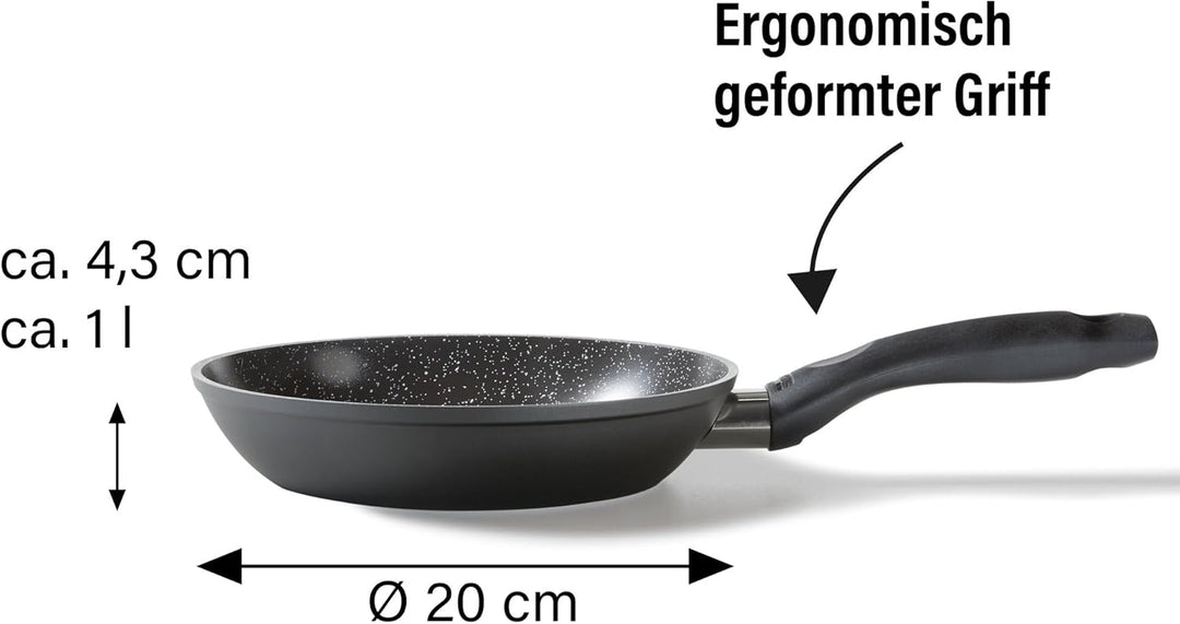 STONELINE Ceramic Bratpfanne 20 cm Keramikpfanne Induktion Antihaft Pfanne Keramikbeschichtung mit e