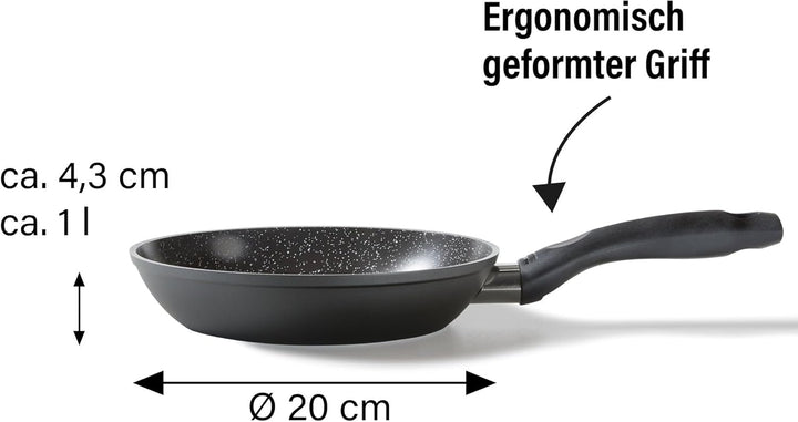 STONELINE Ceramic Bratpfanne 20 cm Keramikpfanne Induktion Antihaft Pfanne Keramikbeschichtung mit e