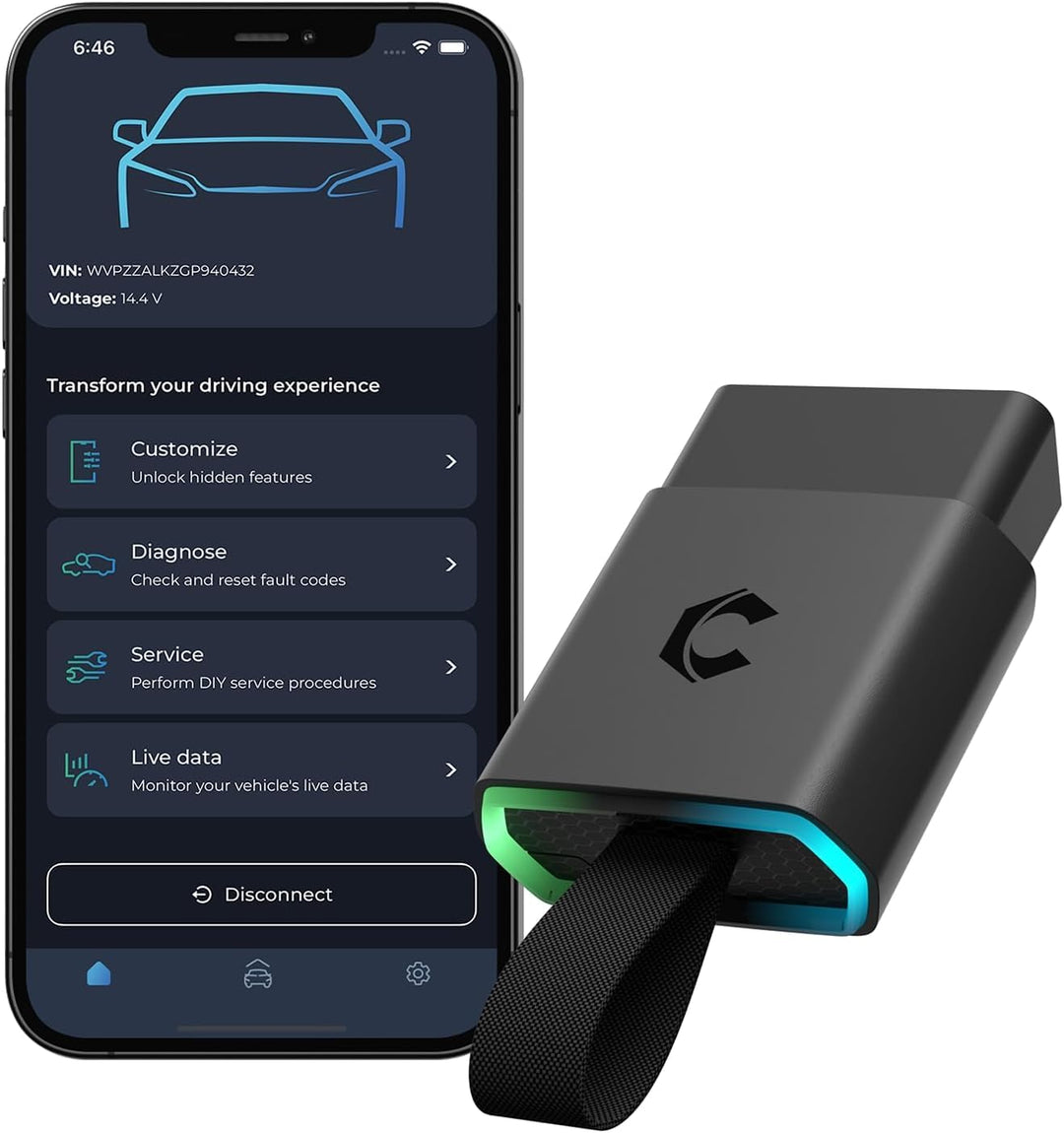 CARISTA EVO- Bluetooth Adapter: Diagnose, Anpassung, Wartung, Live-Daten, Carista EVO