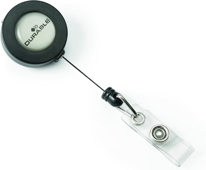 Durable Doppelbox für Betriebsausweise mit Jojo, 54 x 85 mm, Bandlänge: 80 cm, Packung à 10 Stück, 8