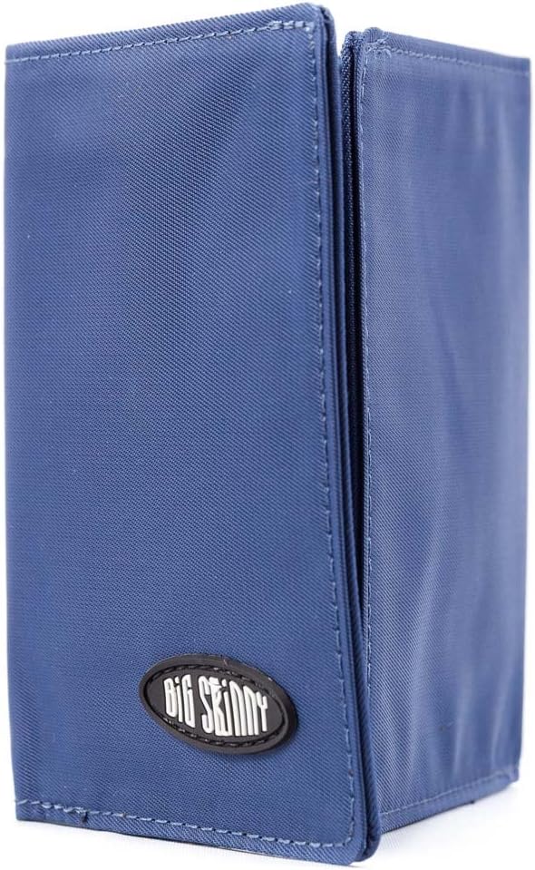 Big Skinny Herren Tri-Fold Slim Wallet für bis zu 25 Karten Navy, Navy