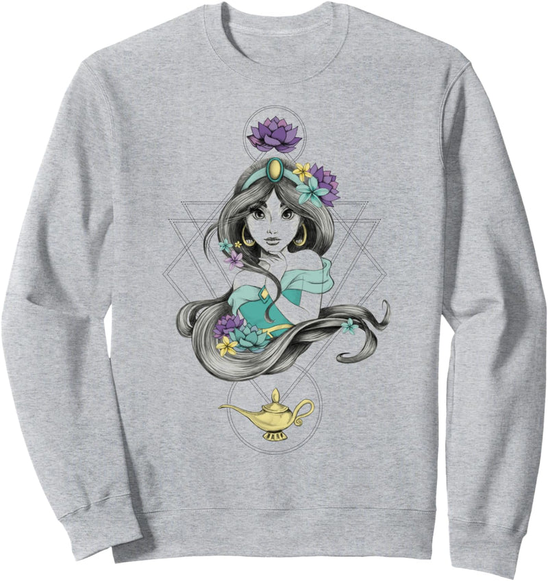 Disney Aladdin Jasmine Geometric Portrait Sketch Sweatshirt