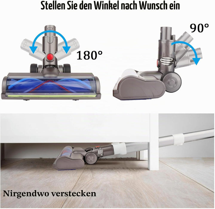 Ersatz-Motorkopf-Aufsatz für Dyson V6, DC58, DC59, DC61, DC62, DC74 Akku-Staubsauger, V-förmiger Tur