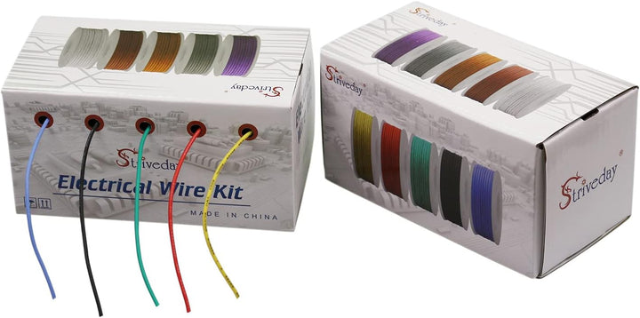 Flexibler Silikondraht, 22 AWG, elektrischer Draht, 22 Gauge, verzinnter Kupferhaken, 300 V, Kabel,