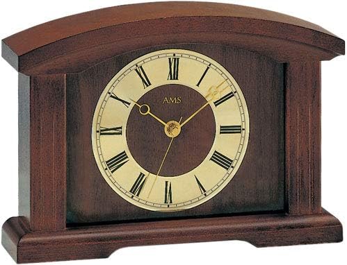 AMS Funk Tischuhr, Holz, Mehrfarbig, 33 x 27 x 15 cm